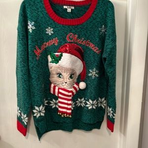 Cute and bright MEOWY Christmas Sweater.